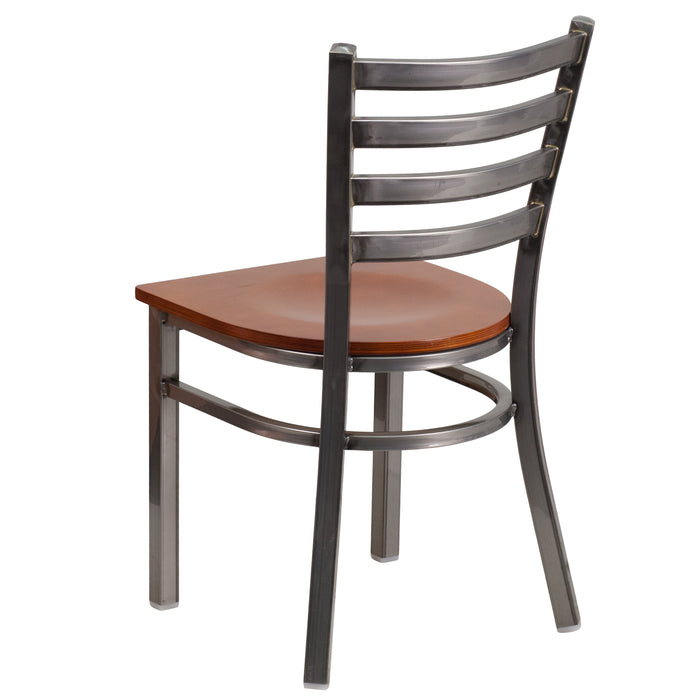 Clear Ladder Chair-Cherry Seat
