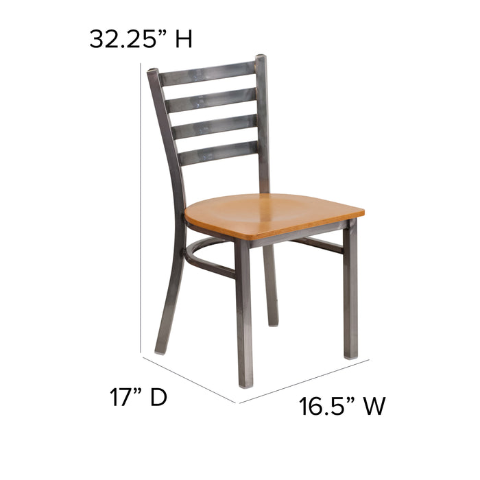 Clear Ladder Chair-Nat Seat