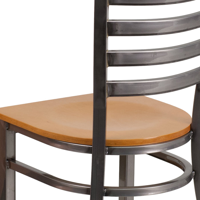 Clear Ladder Chair-Nat Seat