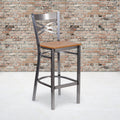 Clear X Stool-Nat Seat