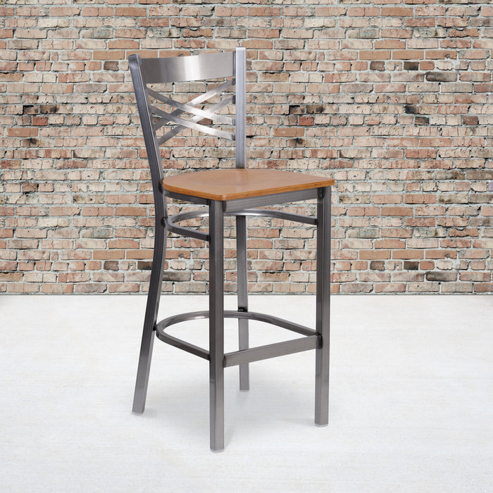 Clear X Stool-Nat Seat