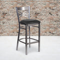 Clear X Stool-Black Seat