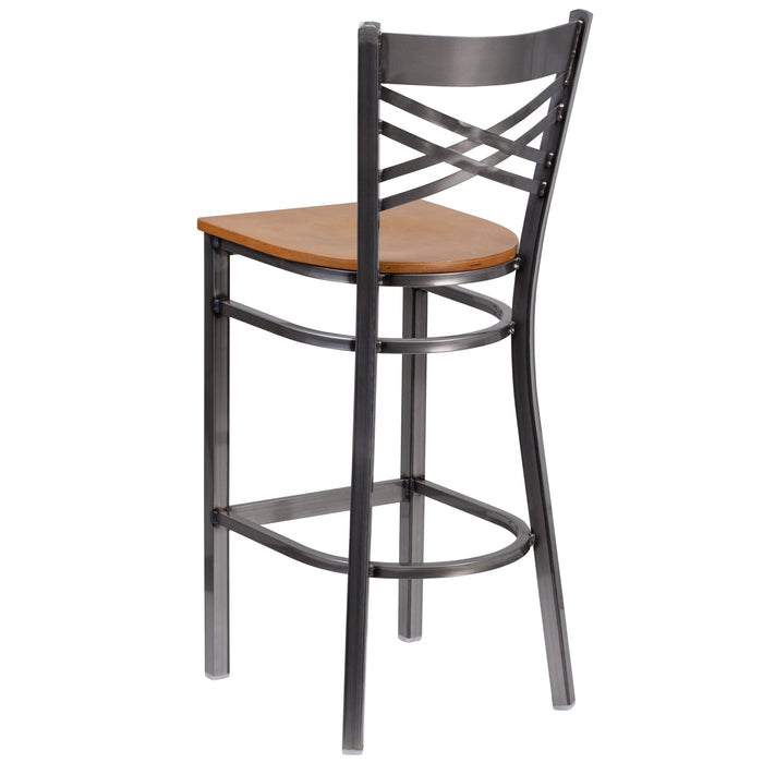 Clear X Stool-Nat Seat
