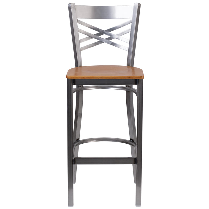 Clear X Stool-Nat Seat