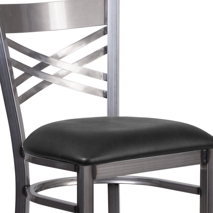Clear X Stool-Black Seat