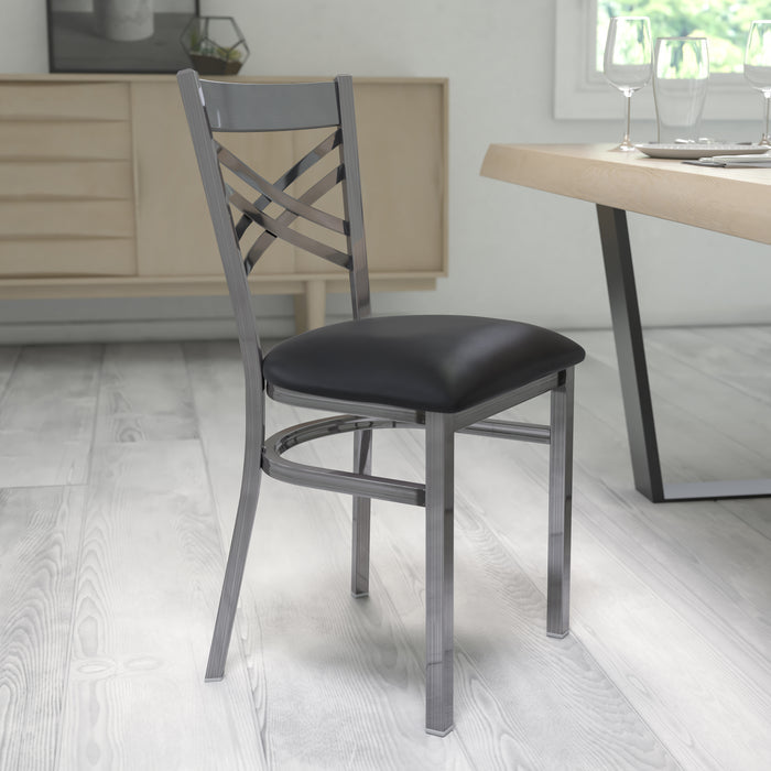 Clear X Chair-Black Seat