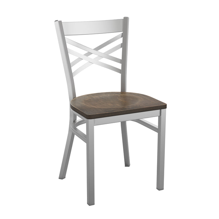 Clear X Chair-Ant. Copper Seat