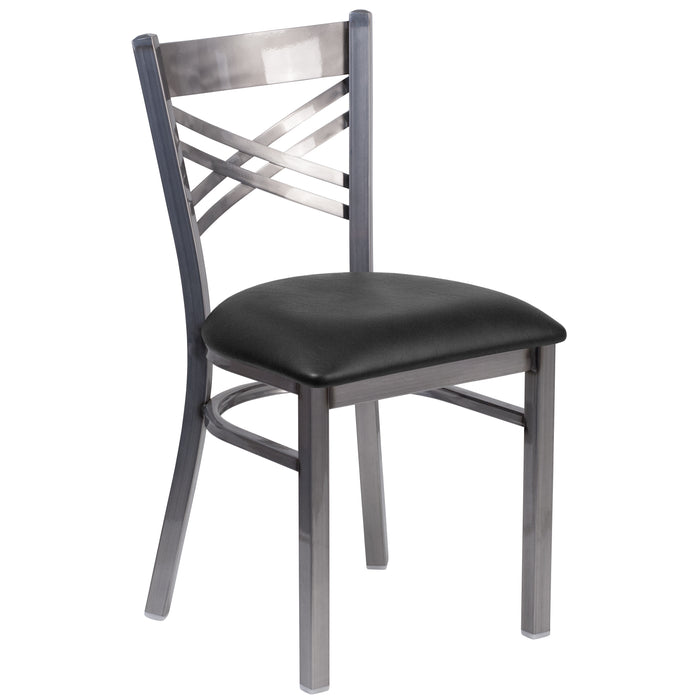 Clear X Chair-Black Seat