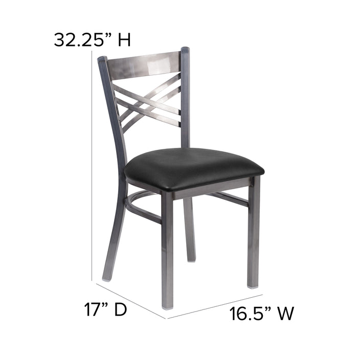 Clear X Chair-Black Seat