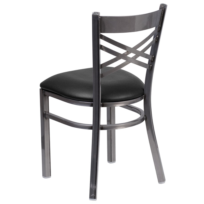 Clear X Chair-Black Seat