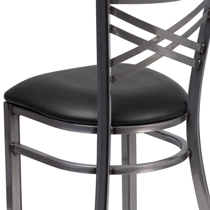 Clear X Chair-Black Seat