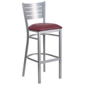 Silver Slat Stool-Burg Seat