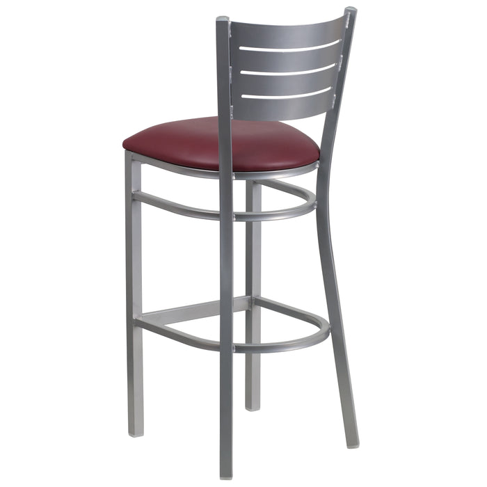 Silver Slat Stool-Burg Seat