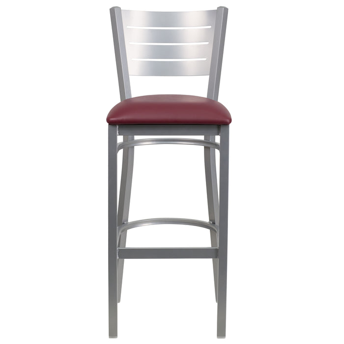 Silver Slat Stool-Burg Seat