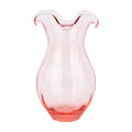 Hibiscus Glass Pink Vertical Fluted Medium Vase