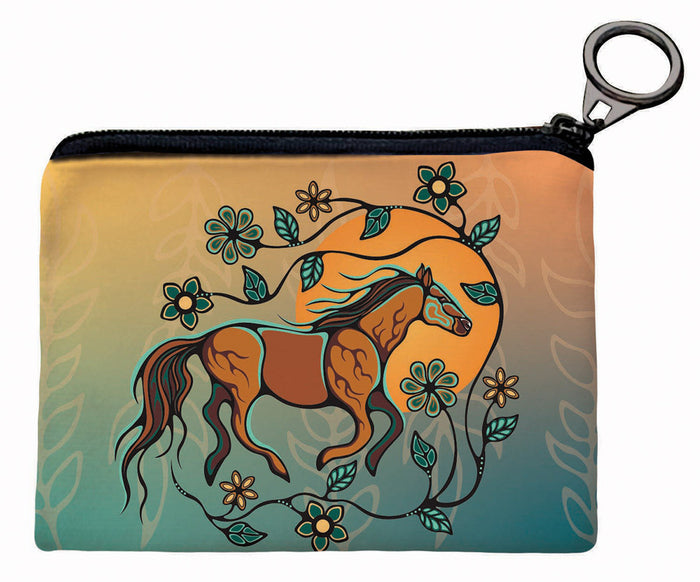 Horse (Bebezhigooganzhii) Coin Purse by Ojibwe artist Storm Angeconeb indigenous art gift by Storm Angeconeb Canada