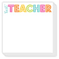 Hot Pink Best Teacher Mini Luxe Notepad
