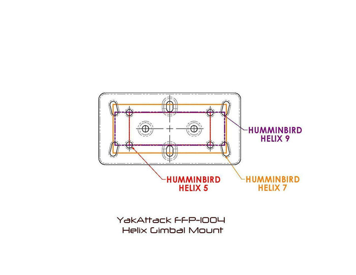 Humminbird Helix® Fish Finder Mount with Track Mounted LockNLoad™ Mounting System
