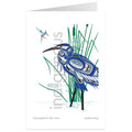 Richard Shorty Hummingbird Blue Heron Art Card | Native Art Canada