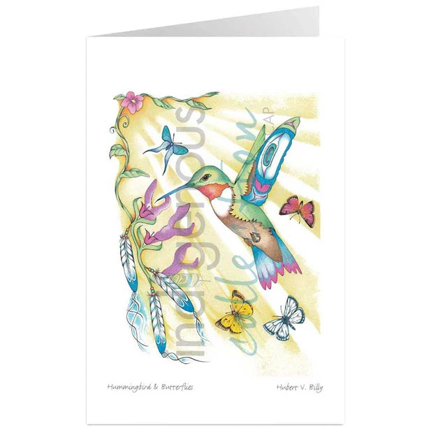 Hubert V Billy Hummingbird and Butterfly Wall Art | Native Art Canada