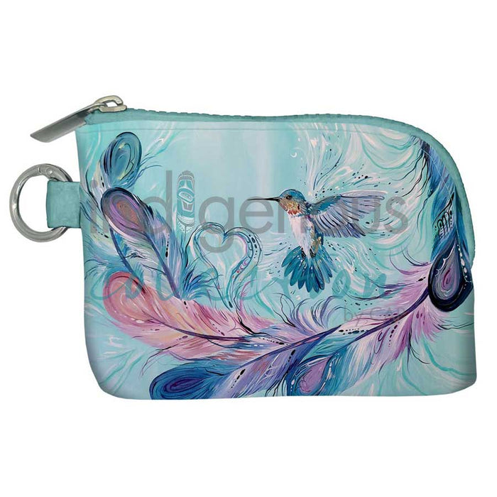 Hummingbird Feathers Pocket Wallet by Metis Artist Carla Joseph