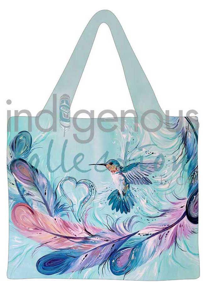 Hummingbird Feathers indigenous art gift by Carla Joseph Canada