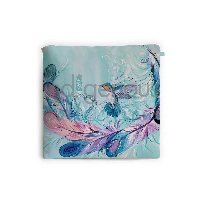 "Hummingbird Feathers" Reusable Shopping Bag by Metis artist Carla Joseph