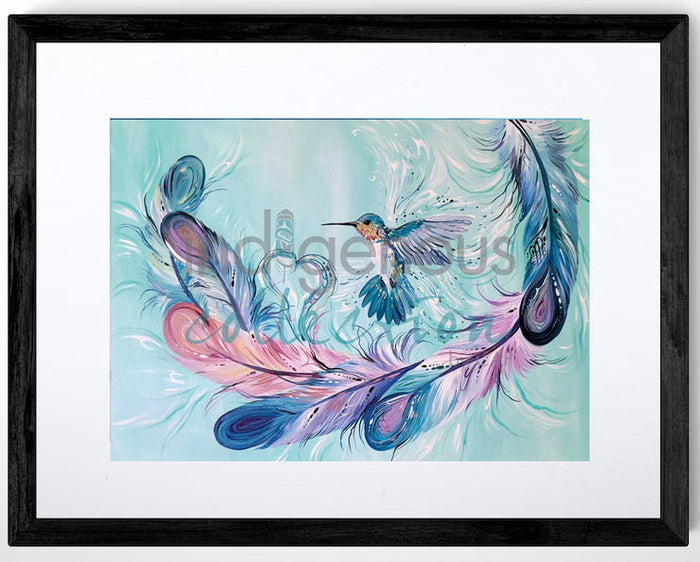 Carla Joseph Hummingbird Feathers Wall Art | Native Art Canada
