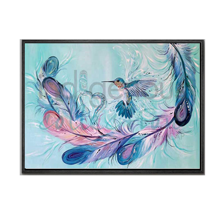 Carla Joseph Hummingbird Feathers Wall Art | Native Art Canada