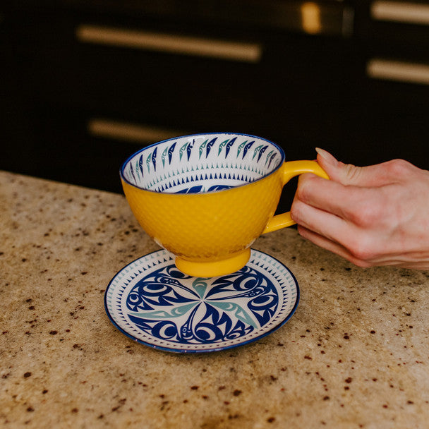 Hummingbird indigenous art mug by Maynard Johnny Jr Canada