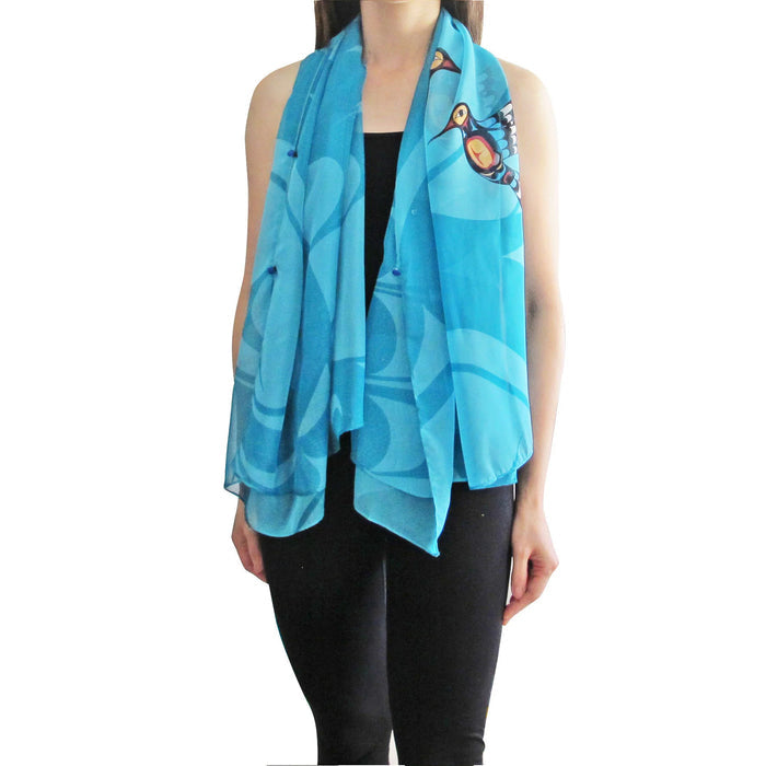 Hummingbird scarf Indigenous Design Francis Dick