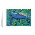 Alan Syliboy Humpback Swimming with Yellow Bubbles Wall Art | Native Art Canada
