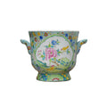Imperial Peony & Songbird Porcelain Cachepot