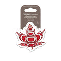 Indigenous Maple Large Vinyl sticker (3.25" x 3") by Artist, Paul Windsor indigenous art gift by Paul Windsor Canada