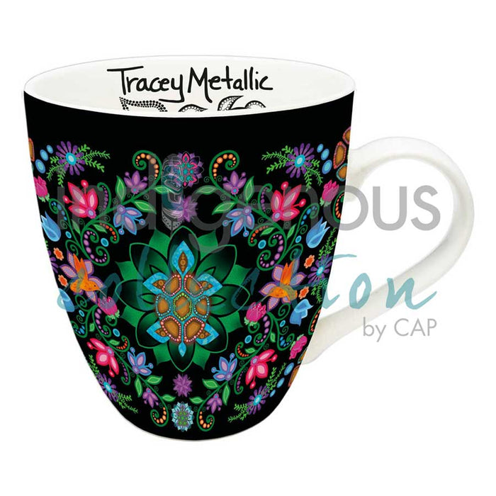 Infinity indigenous art mug by Tracey Metallic Canada