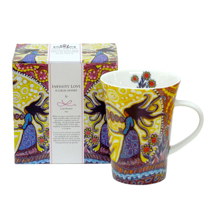 Infinite Love indigenous art mug by Leah Dorion Canada