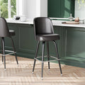 Dark Brown Metal Bar Stool