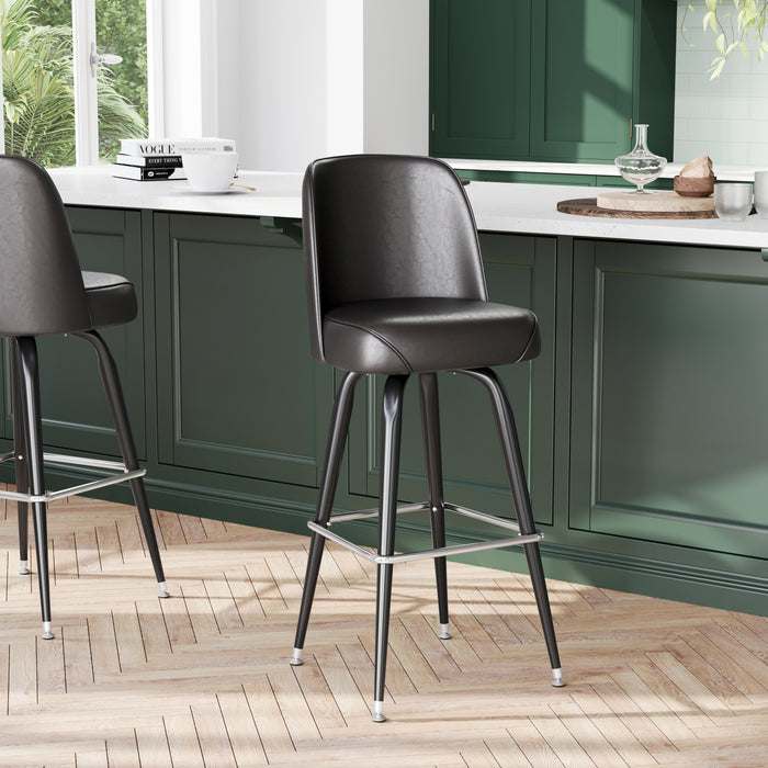 Dark Brown Metal Bar Stool