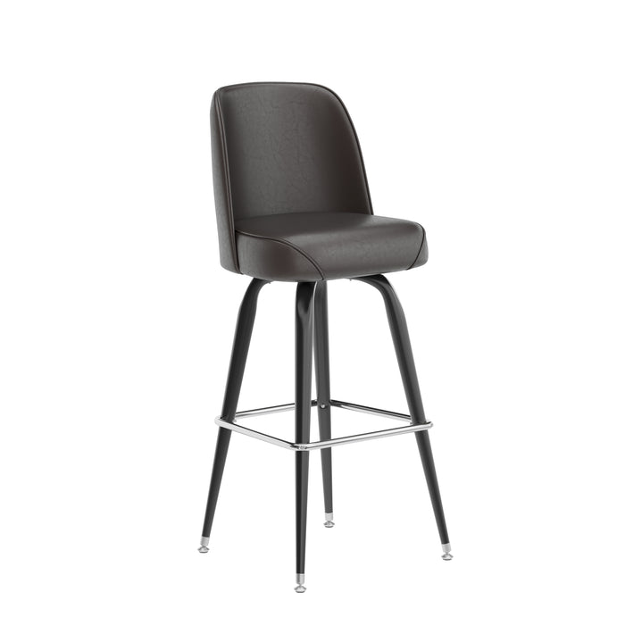 Dark Brown Metal Bar Stool