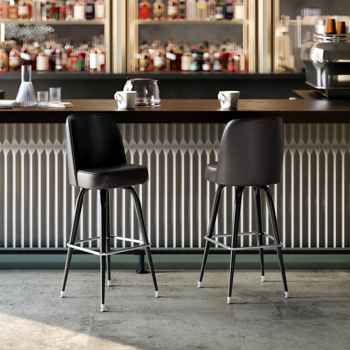 Dark Brown Metal Bar Stool