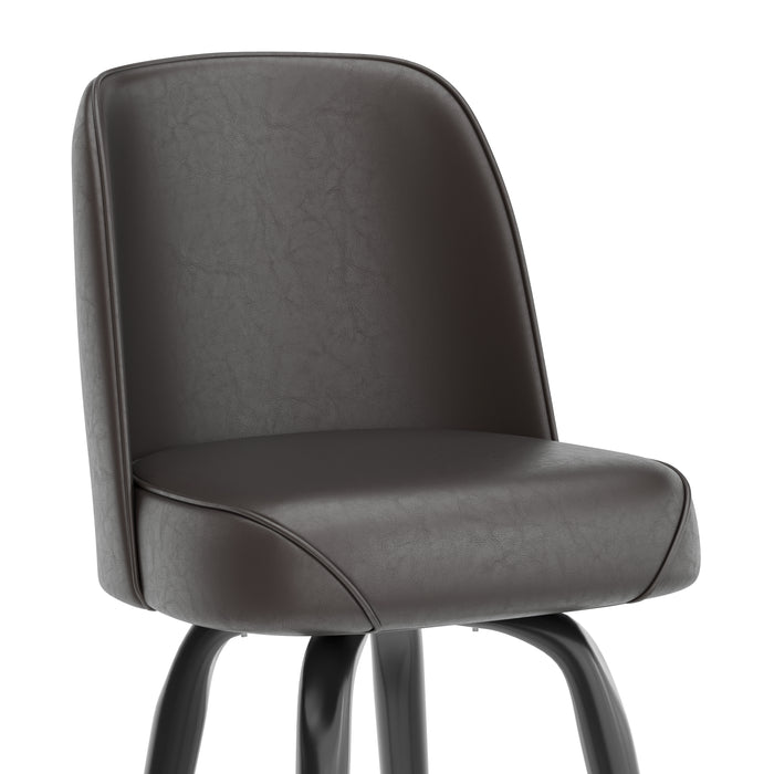 Dark Brown Metal Bar Stool