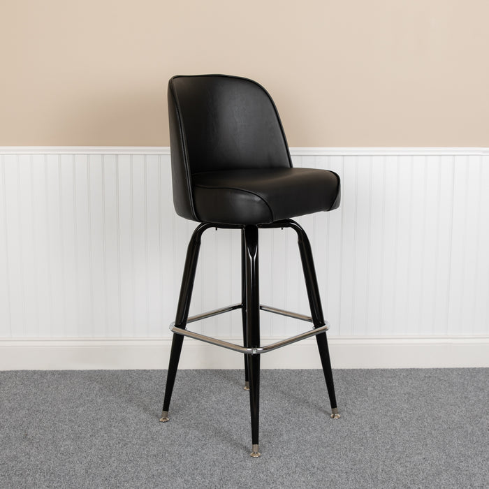 Black Swivel Bucket Seat Stool