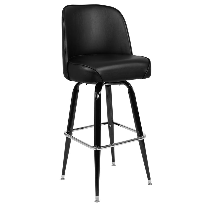 Black Swivel Bucket Seat Stool