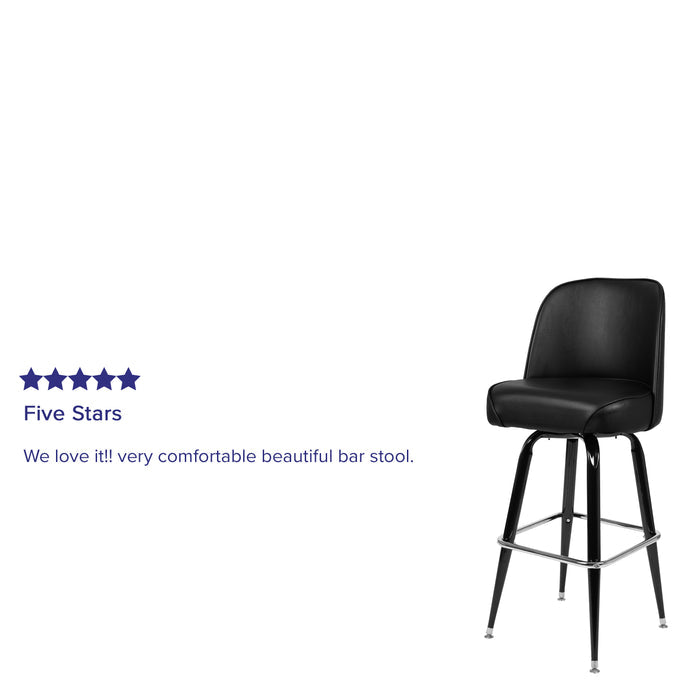 Black Swivel Bucket Seat Stool