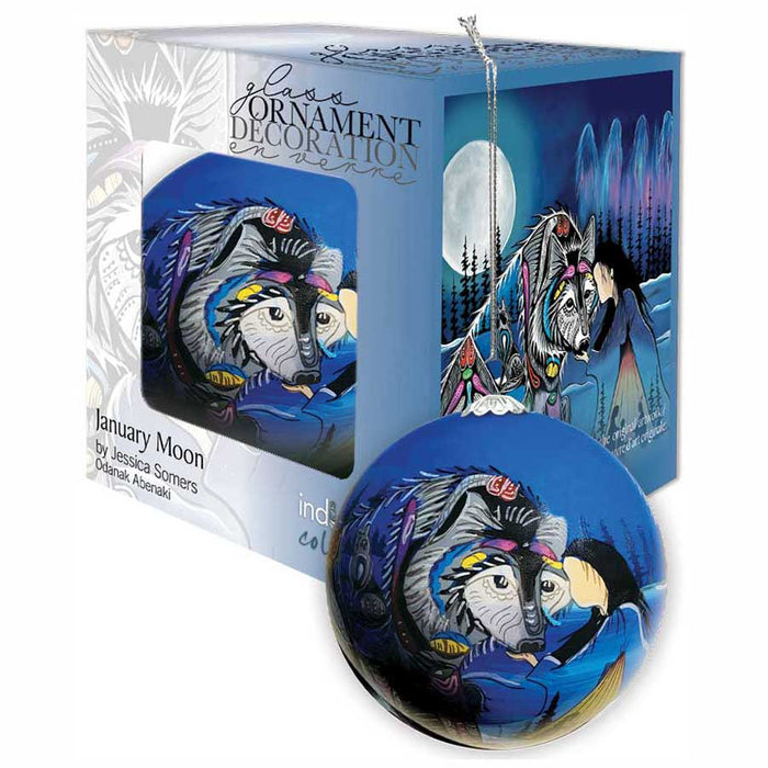 January Moon indigenous ornament by Jessica Somers Canada