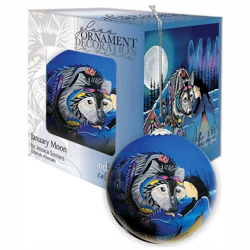 January Moon indigenous ornament by Jessica Somers Canada