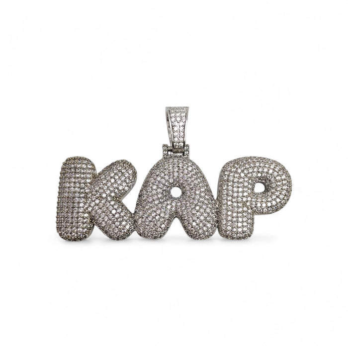 KAP Bubble Pendant - Stainless Steel w/ CZ Diamonds