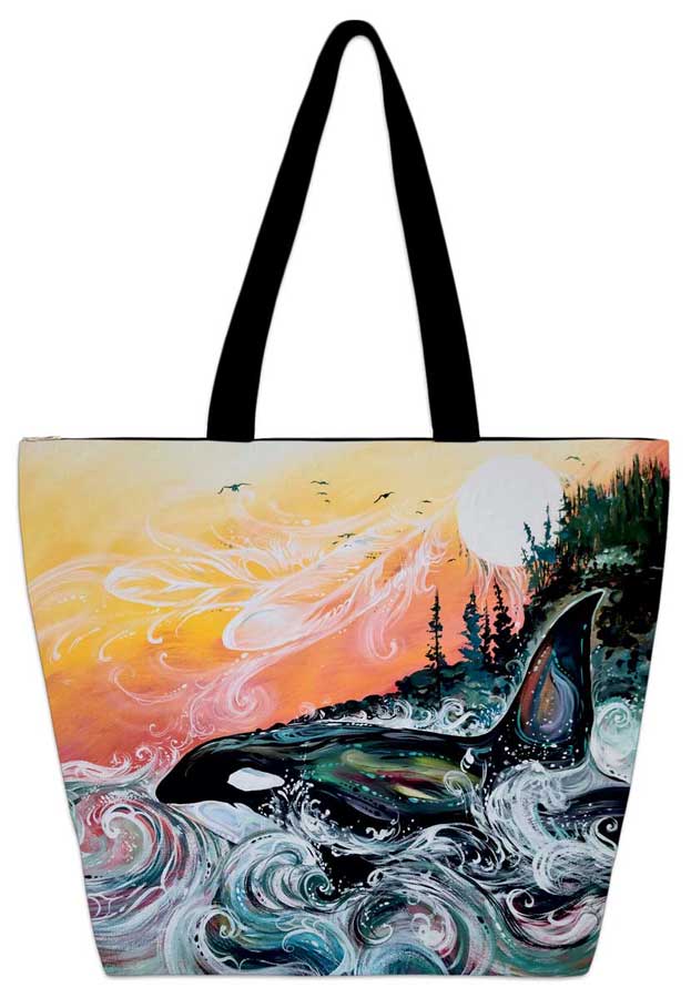 Killer Whale Sunset by Metis artist Carla Joseph