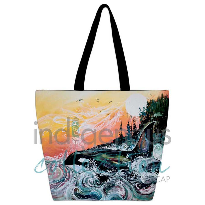 Killer Whale Sunset by Metis artist Carla Joseph