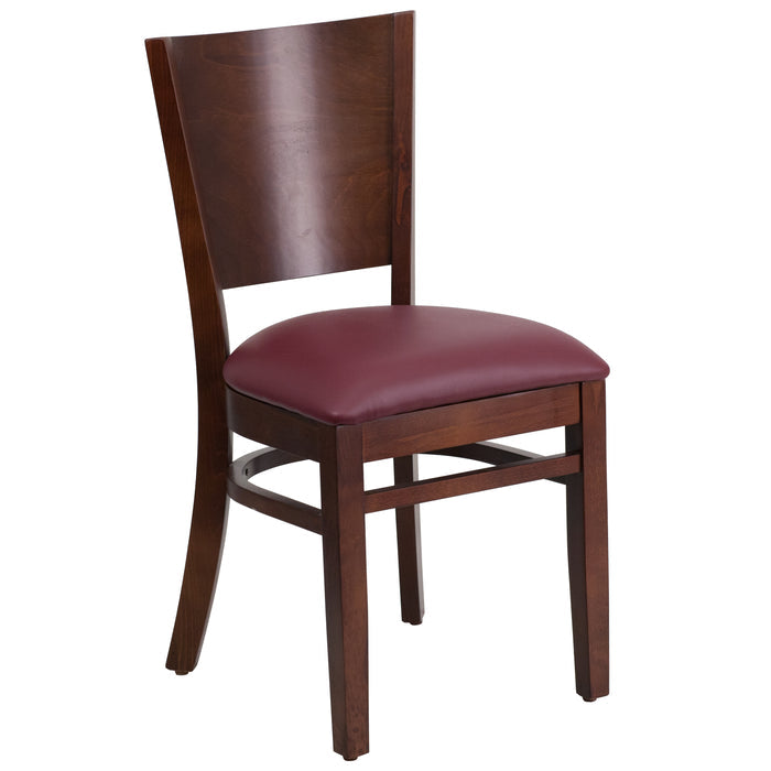 Walnut Wood Chair-Burg Vinyl